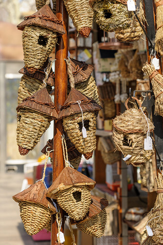 Woven bird boxes