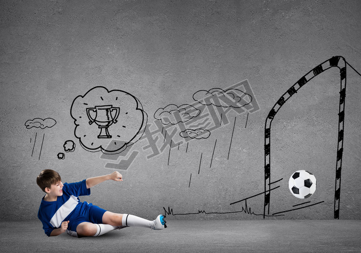 boy playing football