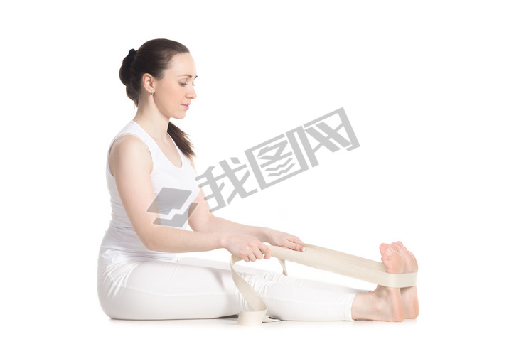 Yoga with props, paschimothanasana 