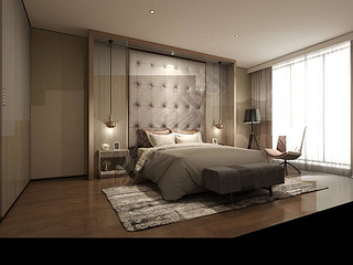 LUXURY HOTEL ROOM 360 DEGREES PANAROMIC view 3D RENDER