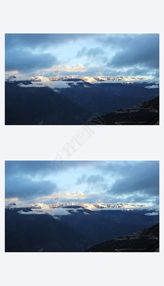 原创清晨高原雪山自然风景图高清原图版权可商用