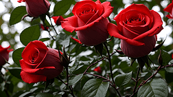 美丽的玫瑰花静静地开放红色的恶玫瑰花