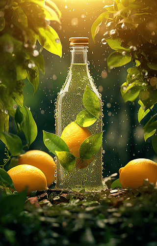 橙汁饮品饮料汽水果汁海报背景电商柠檬汁奶茶