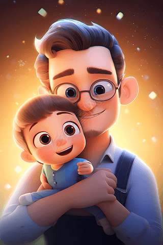 父亲节抱着宝宝