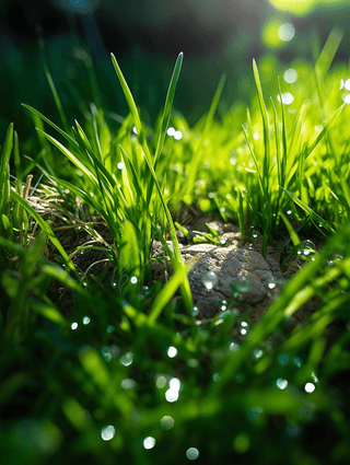 绿色的小草高清摄影图