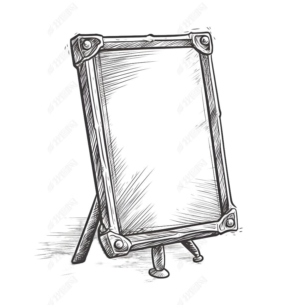 卡通简约插画镜子免扣元素