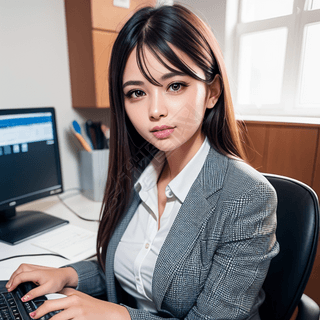 办公室职业女性肖像