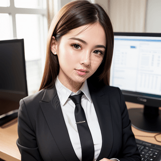 办公室职业女性肖像