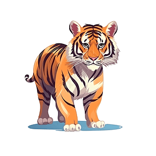 卡通老虎插画