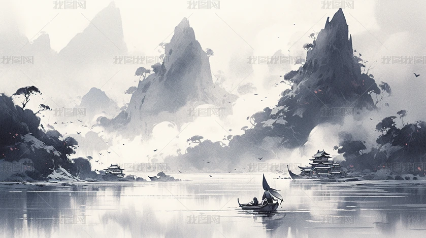 中国风背景中国山水画下载-编号32744388-{$className}-我图网