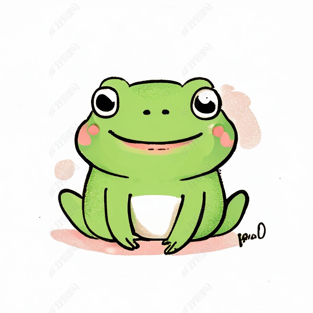 手绘青蛙动物插画卡通形象设计创意海报素材元素下载-编号32798972--