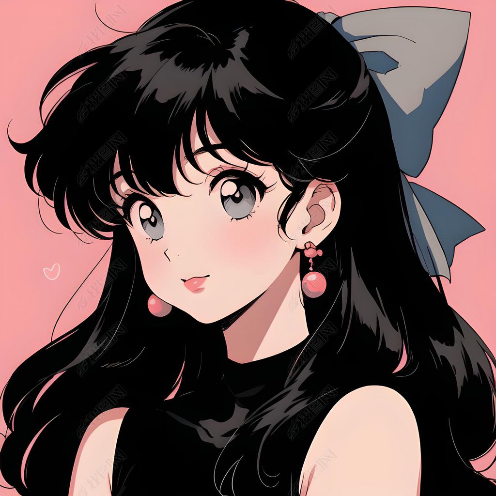 卡通动漫可爱姐姐女孩头像二次元插画海报设计素材