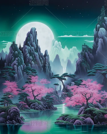 ʽΨԴɽˮ羰װβ廭