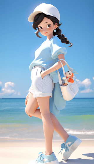 原创动漫卡通小女孩可爱头像壁纸海报