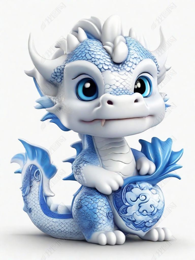 卡通可爱中国龙宝宝元素