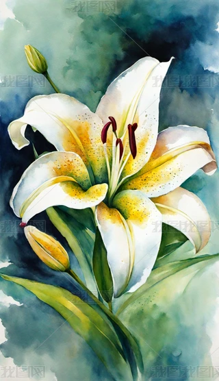百合(水彩画) Watercolor plants 02【透明水彩で描く植物】白百合 - YouTube