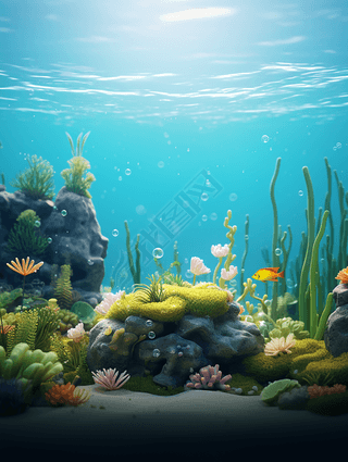 世界海底风景图片竖版专题模板-世界海底风景图片竖版图片素材下载-我