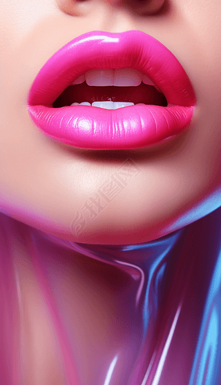 女性嘴唇抽象作品(3)