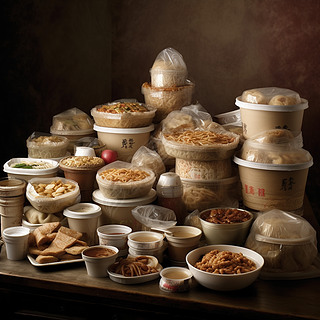 中式美食聚餐海报素材图片