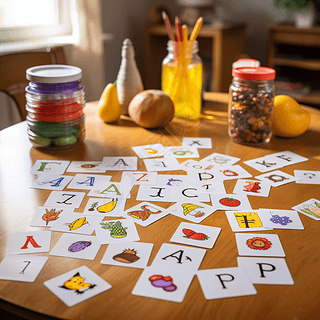 幼儿园教育场景字母与语音卡片(2)
