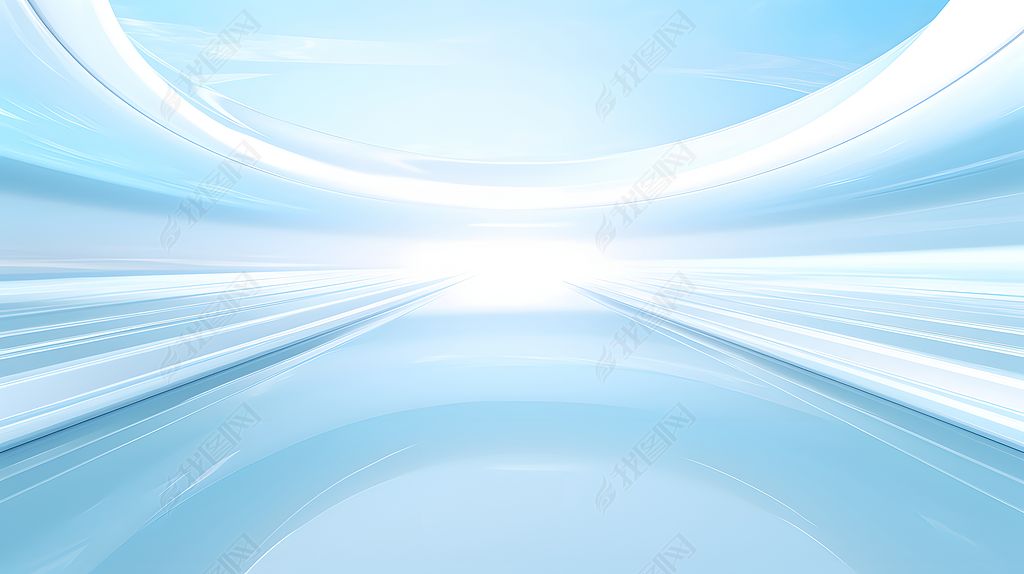浅蓝色科技风光泽质感动感线条流线型背景图
