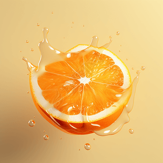 橘子图片封面设计数字艺术|3d立体渲染插画水果图片之橙子桔子橘子