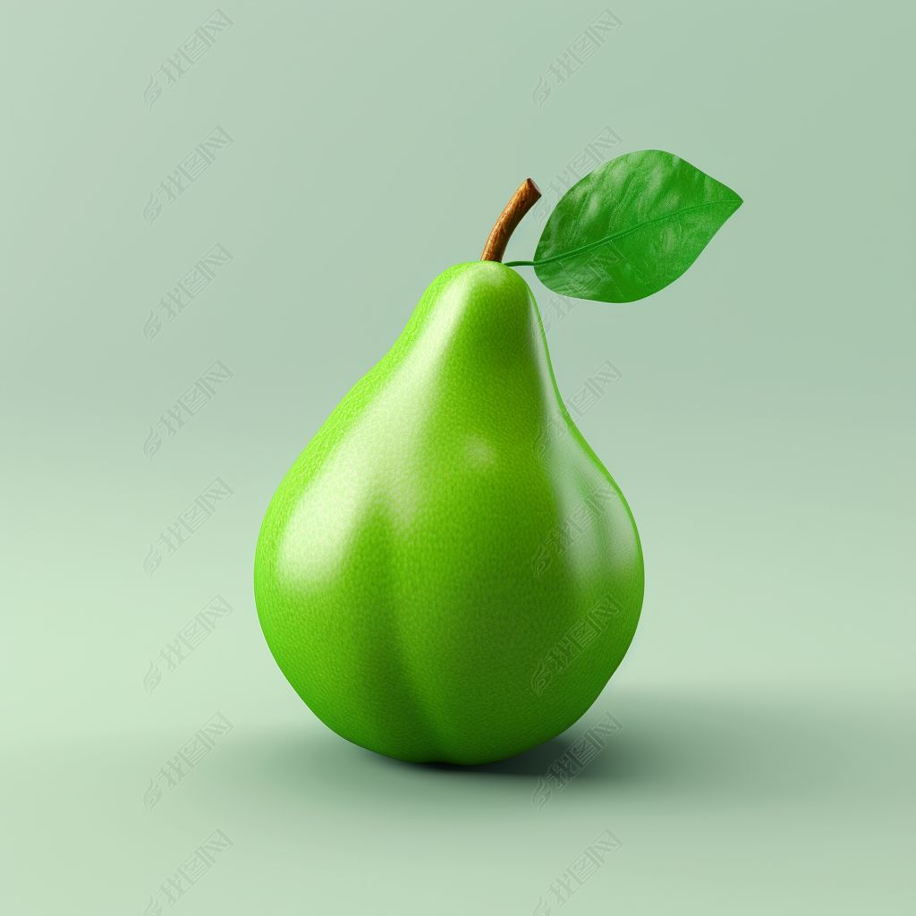 3d立体渲染插画水果图片之梨子素材