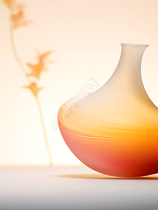 中国风唯美瓷瓶花瓶艺术作品简约海报设计素材