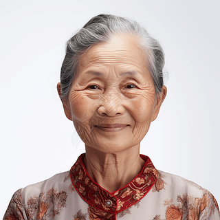 中老年人证件照身份证照真人照摄影图