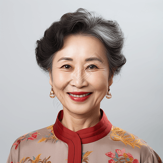 中老年人证件照身份证照真人照摄影图