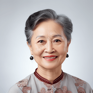 中老年人证件照身份证照真人照摄影图