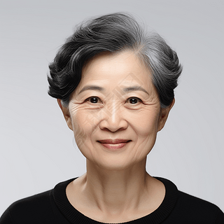 中老年人证件照身份证照真人照摄影图