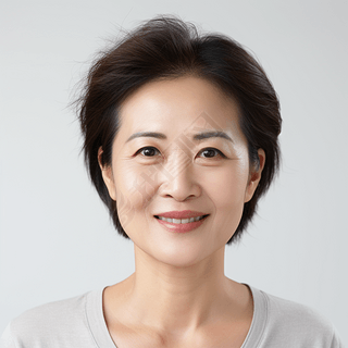 中老年人证件照身份证照真人照摄影图