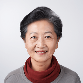 中老年人证件照身份证照真人照摄影图