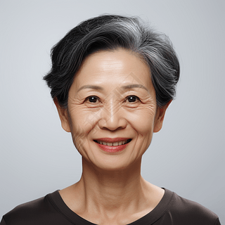 中老年人证件照身份证照真人照摄影图