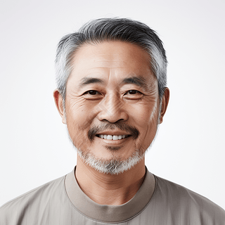 中老年人证件照身份证照真人照摄影图