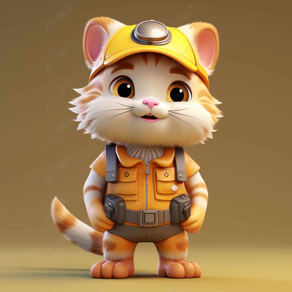 原创3d立体可爱卡通皮克斯动漫风格小动物ip形象造型-版权可商用