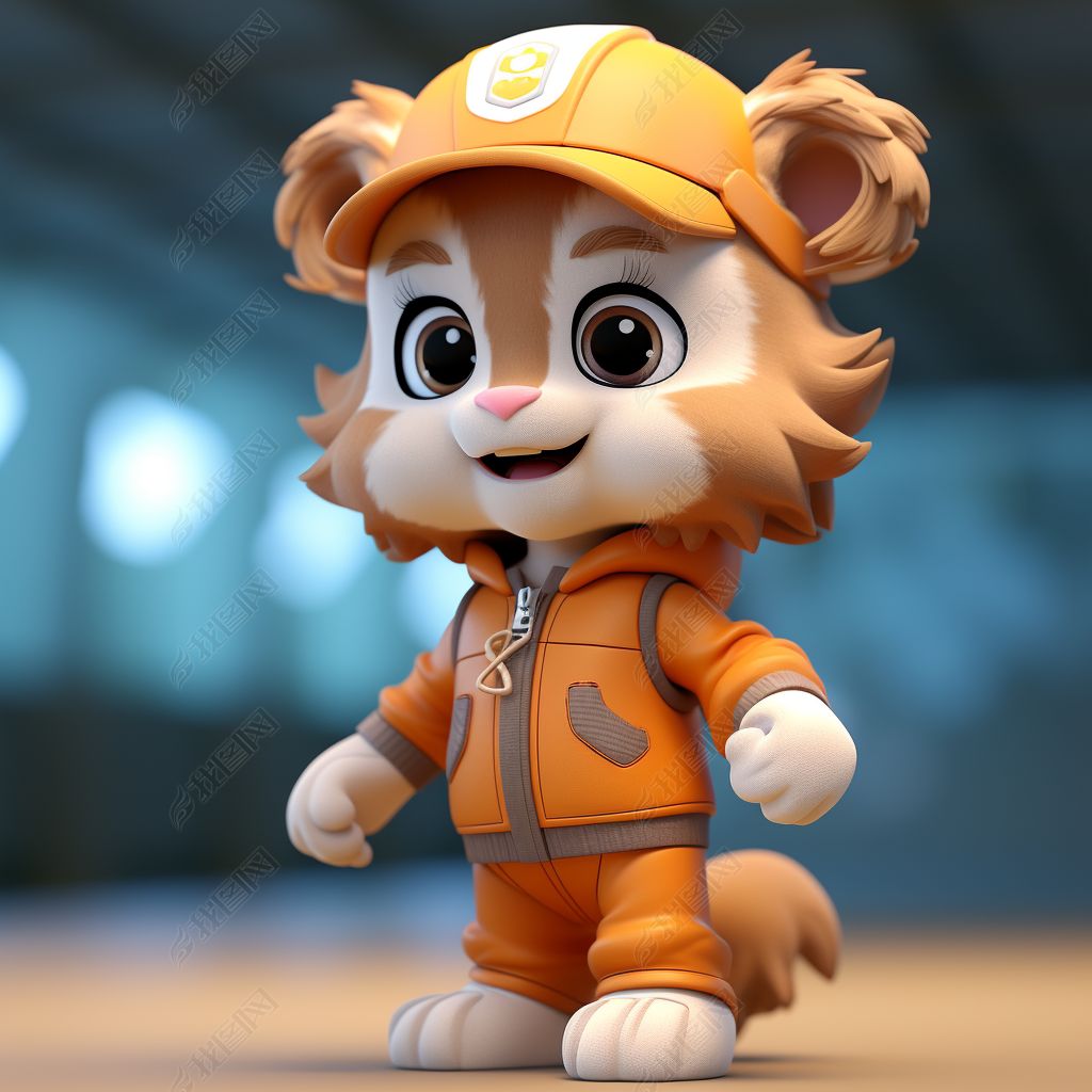原创3d立体可爱卡通皮克斯动漫风格小动物ip形象造型-版权可商用