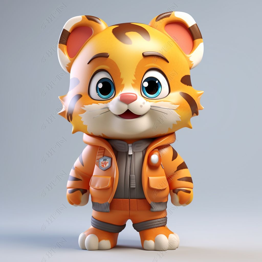 原创3d立体可爱卡通皮克斯动漫风格小动物ip形象造型-版权可商用