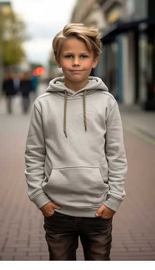 儿童男孩欧美户外运动服装购物模特写真背景海报