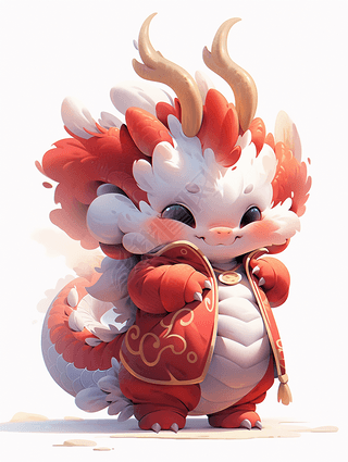 可爱卡通龙年中国风中国龙吉祥龙龙宝宝插画
