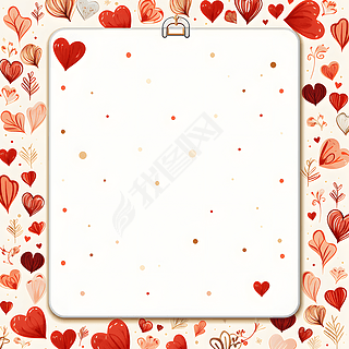 浪漫爱心信封信纸元素素材