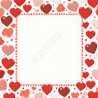 浪漫爱心信封信纸元素素材