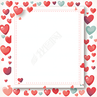 浪漫爱心信封信纸元素素材