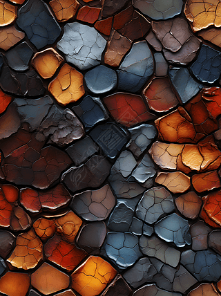 炫彩多边形凹凸循环材质贴图素材