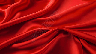 红色丝绸背景图插画
