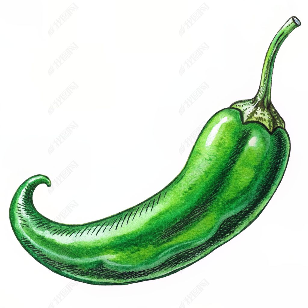 原创菜椒青椒手绘风格卡通插画儿童读物插图简约风格版权可商用