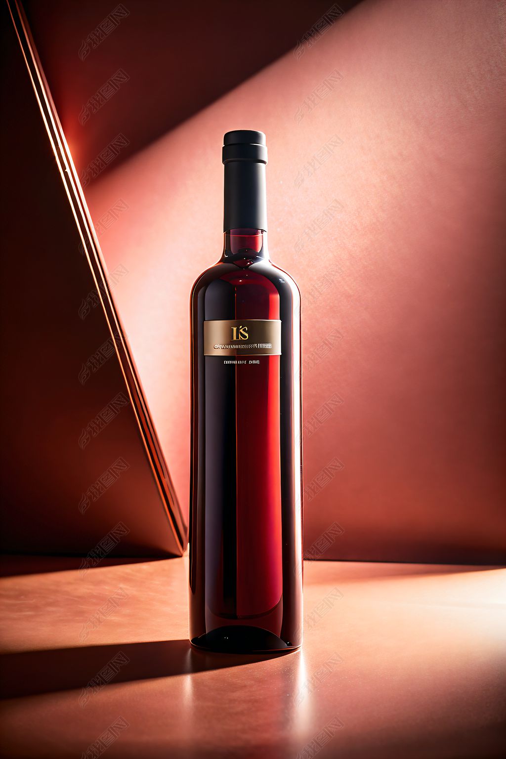 原创高端喜庆红酒摄影葡萄酒拍图产品海报背景