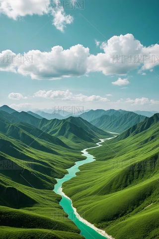 大幅 绿山水图 绿水青山高清图图片下载-编号34442726-{$className}-我图网