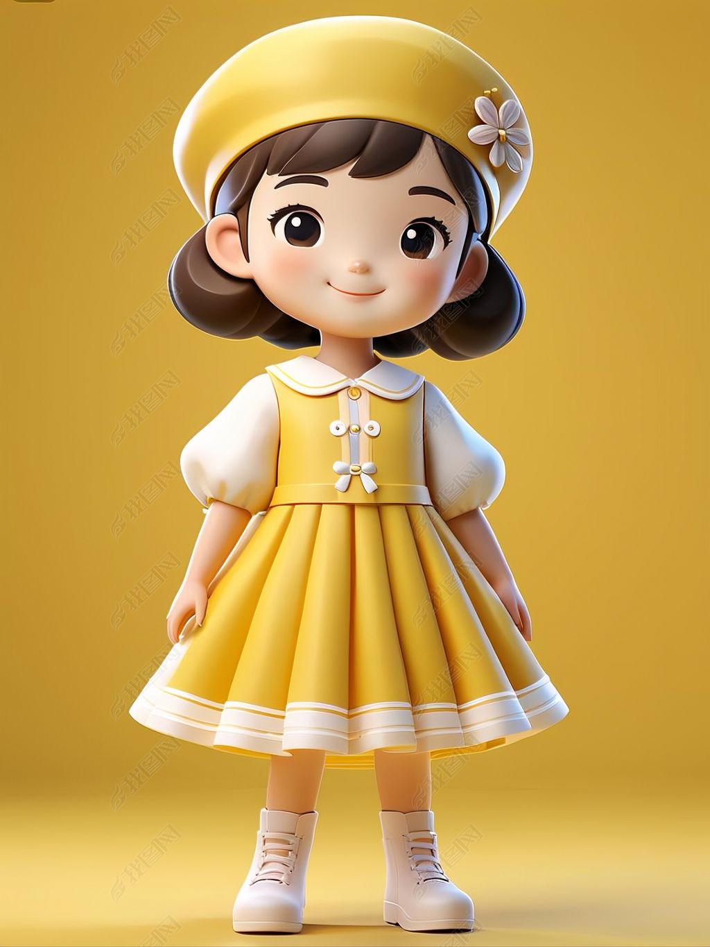 原创可爱3d男孩女孩六一儿童节-版权可商用